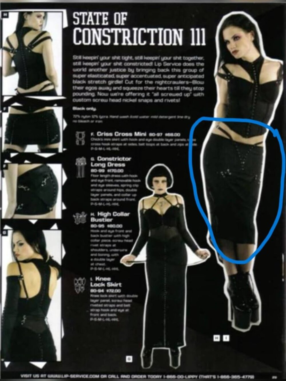 EXTREME ISO - LIP SERVICE "STATE OF CONSTRICTION III" MIDI SKIRT